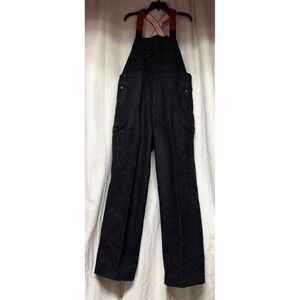 CC Filson Mackinaw Virgin Wool Bib Overalls Mens 38x31 Charcoal Grey Suspenders